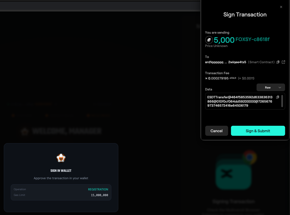 Team badge generation showing the Pay 5000 FOXSY & Create Team CTA after terms accepted